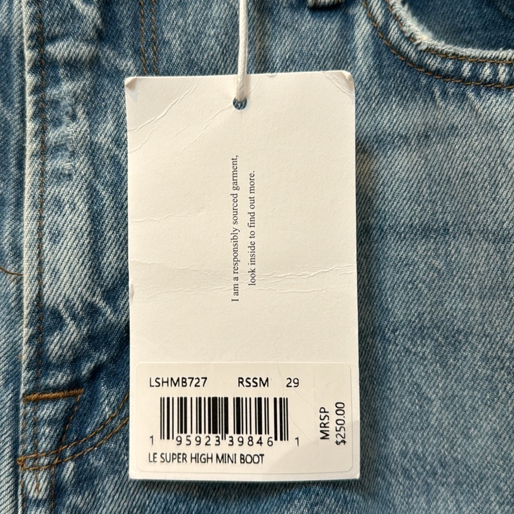 NWT Frame Le Super High Mini Boot Cut Jeans in Rossum 1year Revolve - Picture 5 of 9